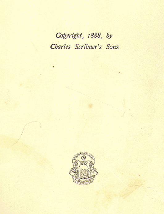 [Copyright Page] from Otto of the Silver Hand by Howard Pyle