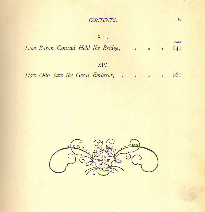 [Contents, Page 3 of 3] from Otto of the Silver Hand by Howard Pyle