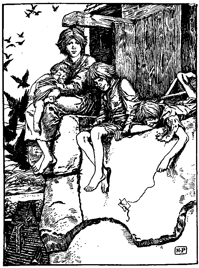 [Illustration] from Otto of the Silver Hand by Howard Pyle