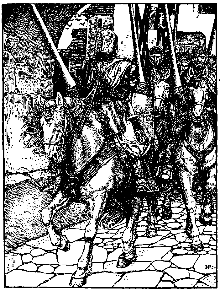 [Illustration] from Otto of the Silver Hand by Howard Pyle