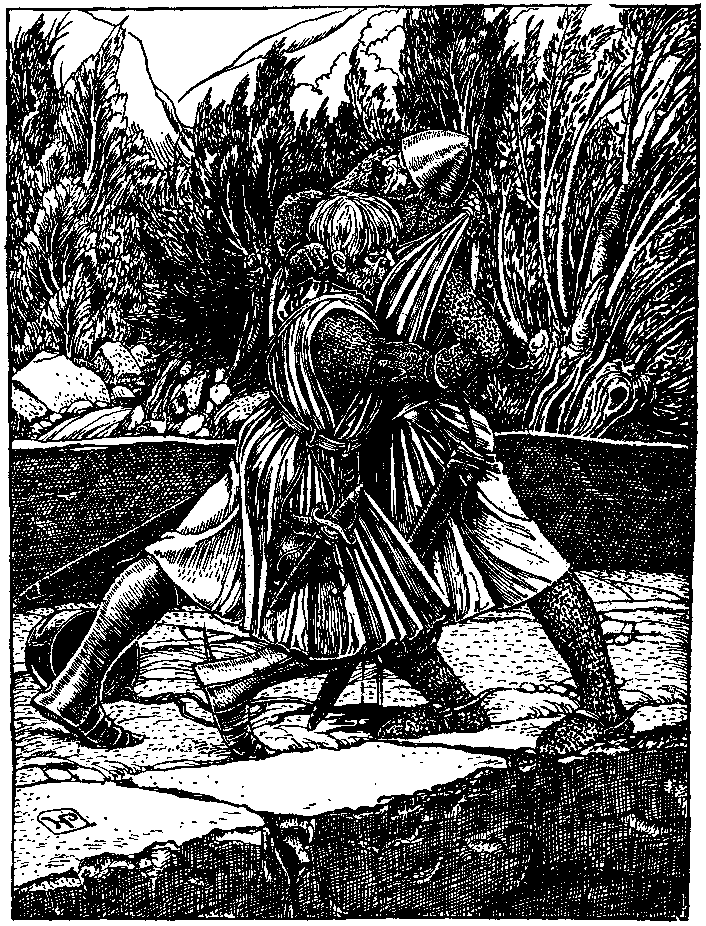 [Illustration] from Otto of the Silver Hand by Howard Pyle