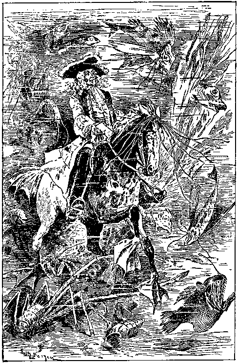 [Illustration] from Baron Munchausen by R. E. Raspe