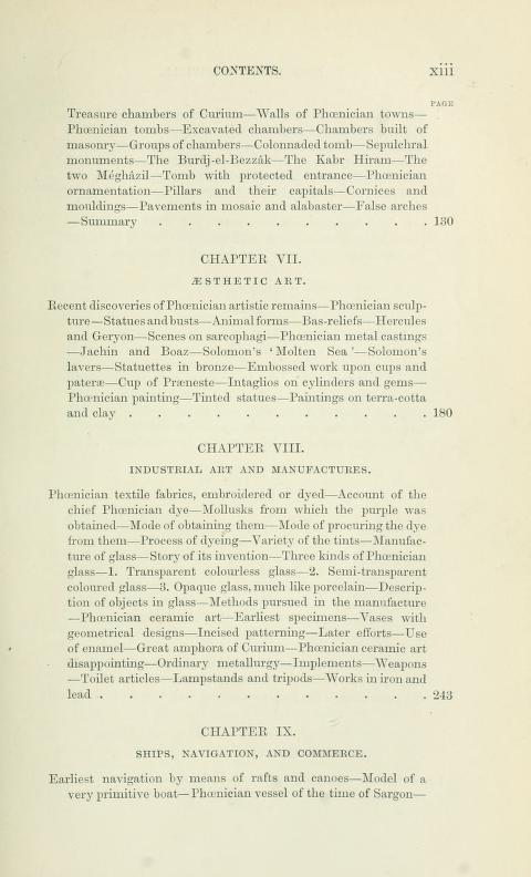 [Contents, Page 3 of 7] from History of Phoenicia by George Rawlinson
