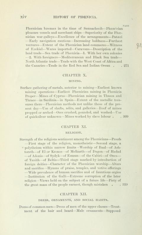 [Contents, Page 4 of 7] from History of Phoenicia by George Rawlinson
