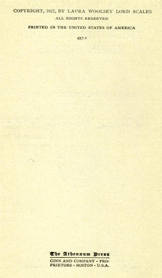 [Copyright] from Boys of the Ages by Laura W. L. Scales