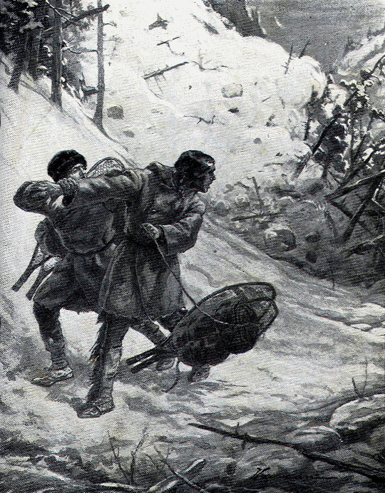 The avalanche burst into the flat