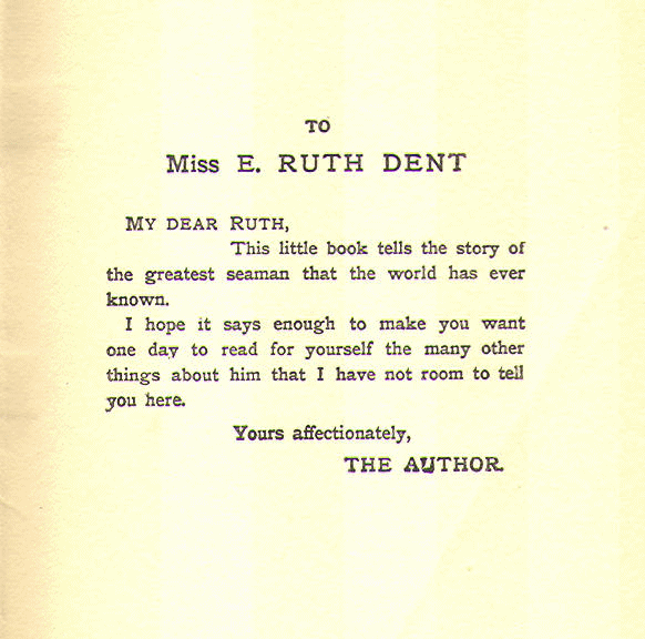 [Dedication Page] from The Story of Nelson by Edmund F. Sellar