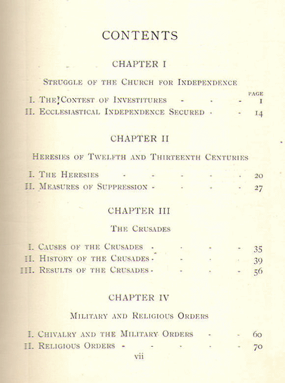 [Contents, Page 1 of 2] from Church - Later Middle Ages by Notre Dame