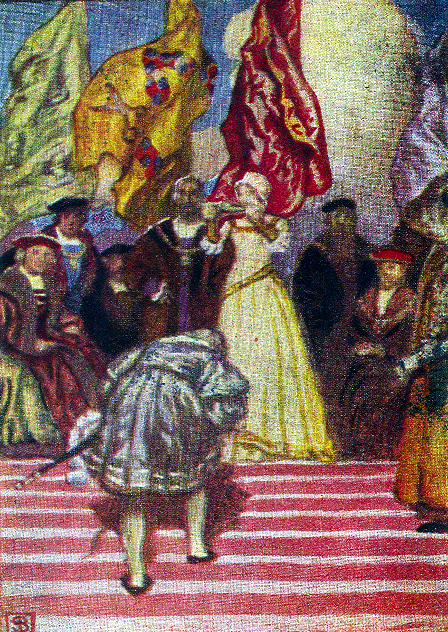 Sir Walter receives the crown