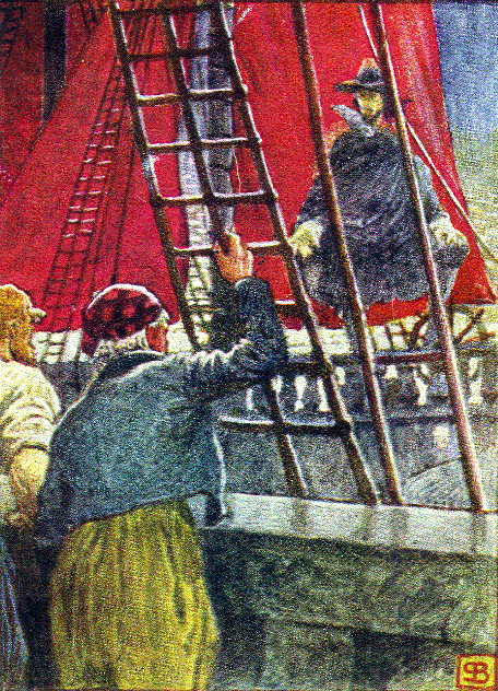 Captain on shipboard