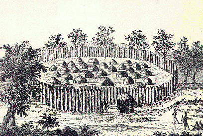 An Indian Palisaded Village.