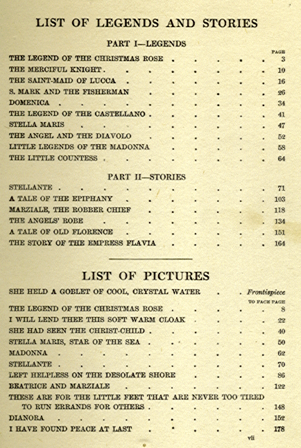 [Contents] from Legends of Italy by Amy Steedman