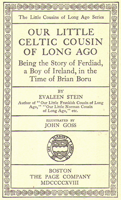 [Title Page] from Our Little Celtic Cousin by Evaleen Stein