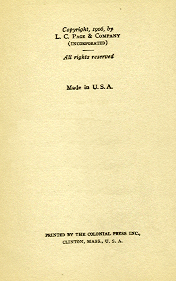 [Copyright Page] from Gabriel and the Hour Book by Evaleen Stein