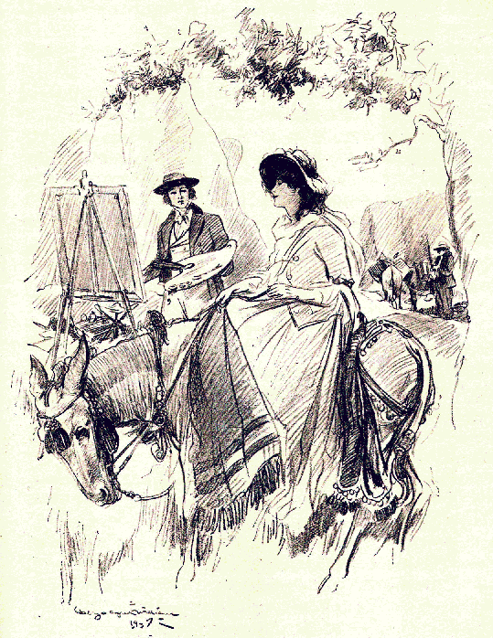 [Illustration] from Boys and Girls from Thackeray by K. D. Sweetser
