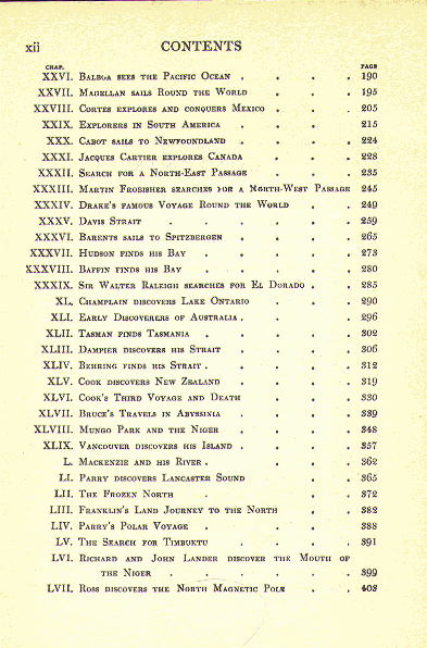 [Contents, Page 2 of 3] from Book of Discovery by M. B. Synge
