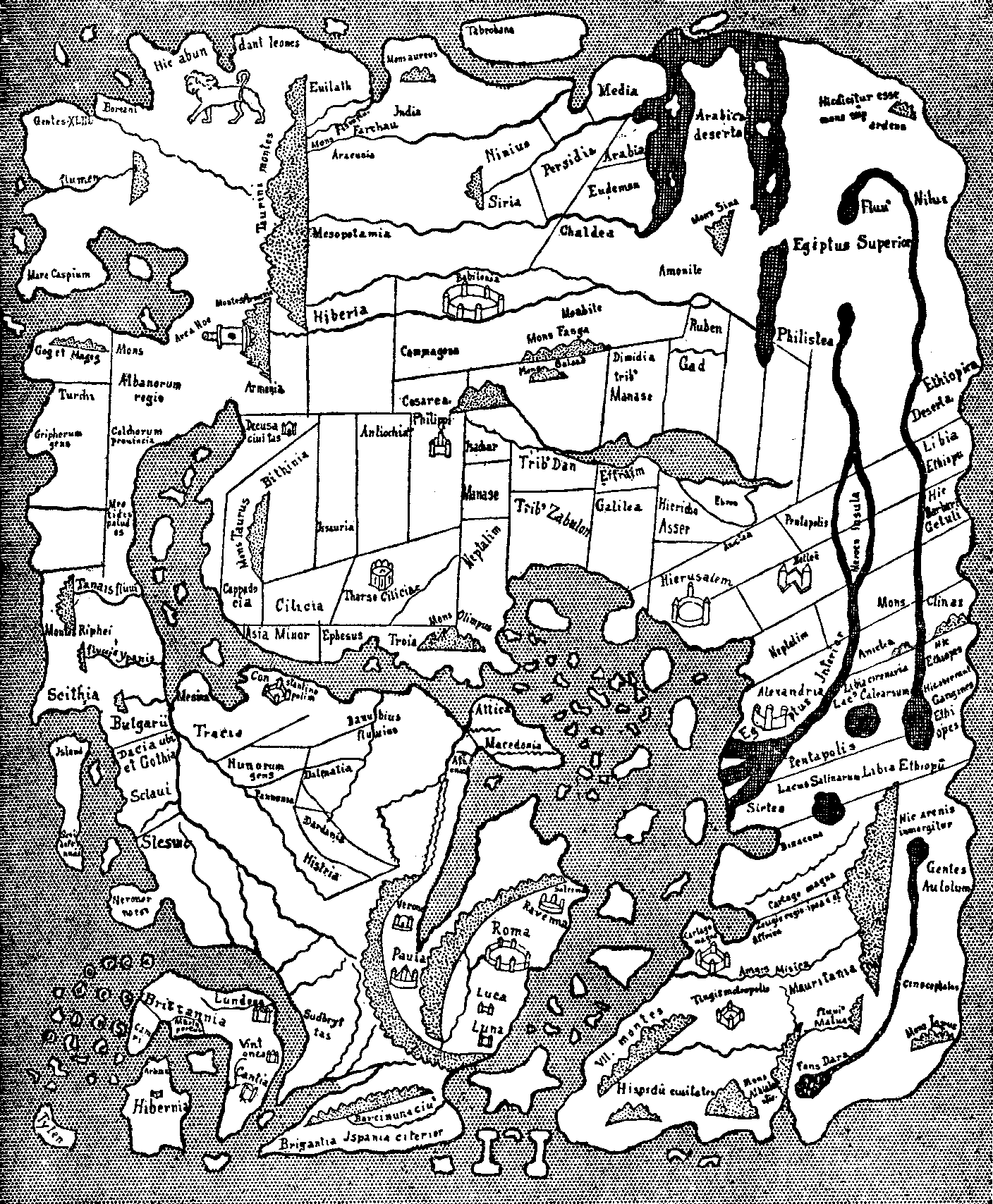 Anglo-Saxon map of the world, 990