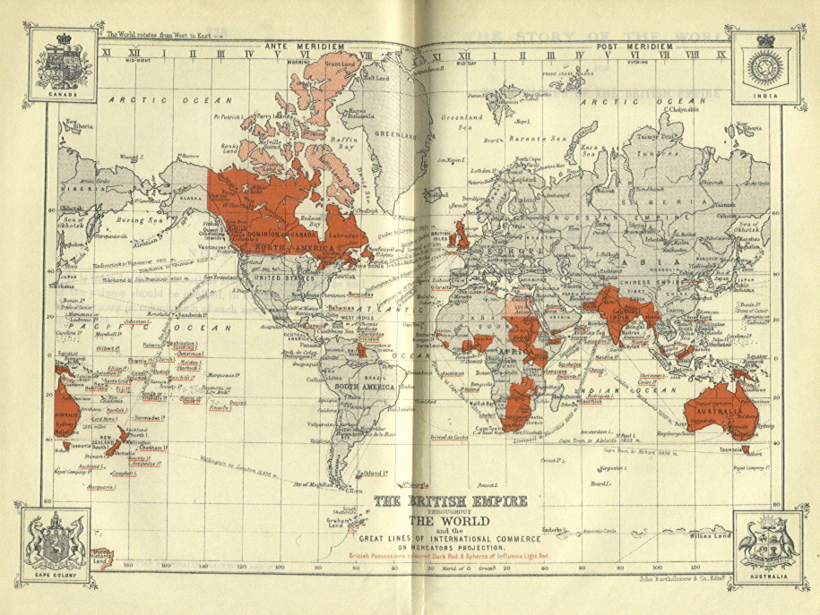 [Map] from Growth of the British Empire by M. B. Synge