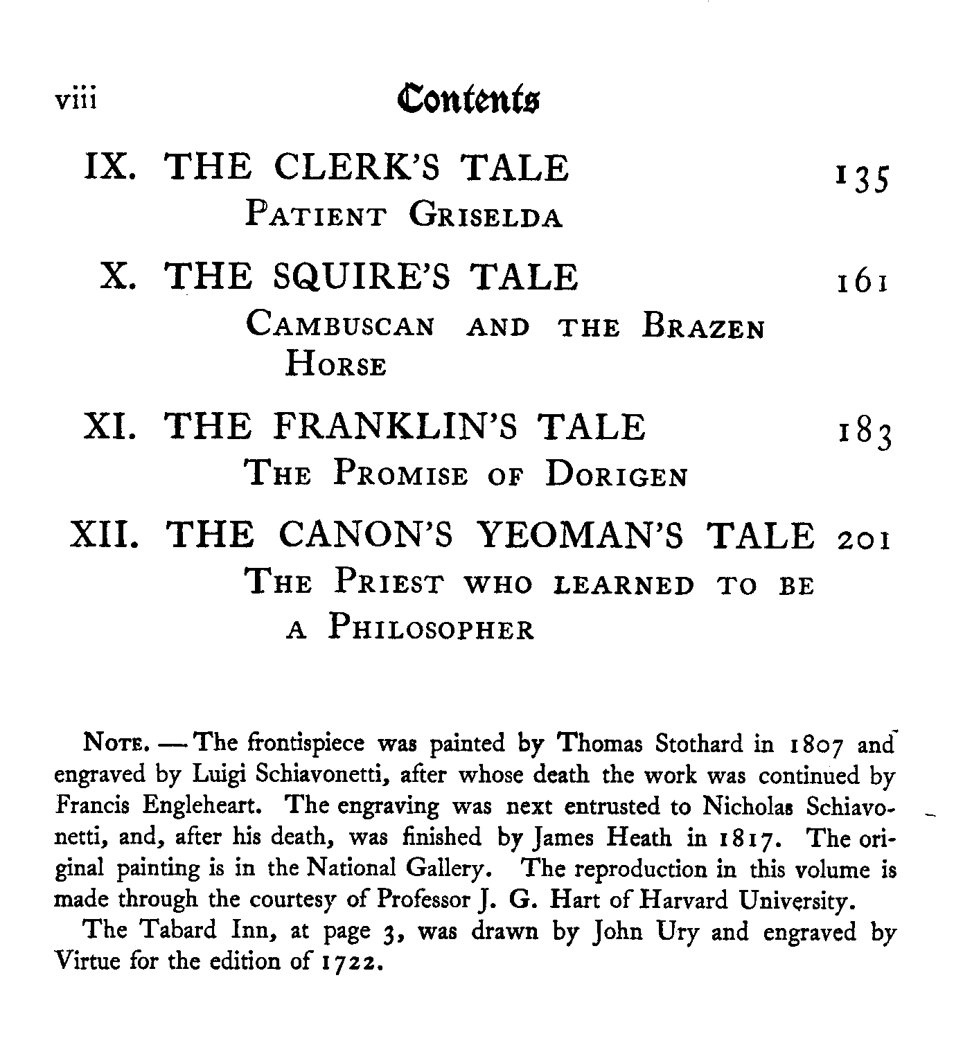 [Contents, Page 2 of 2] from The Chaucer Story Book by E. M. Tappan