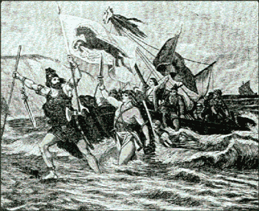 Landing of Saxons
