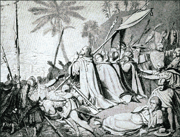 Christian Crusaders in Jerusalme