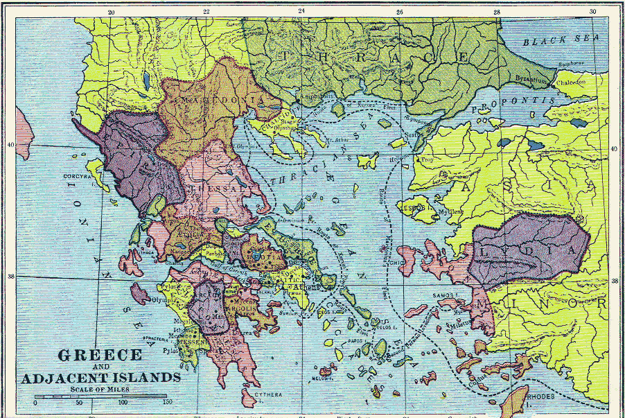 [Map of Greece] from Story of the Greek People by E. M. Tappan
