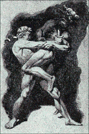 Theseus and Minotaur
