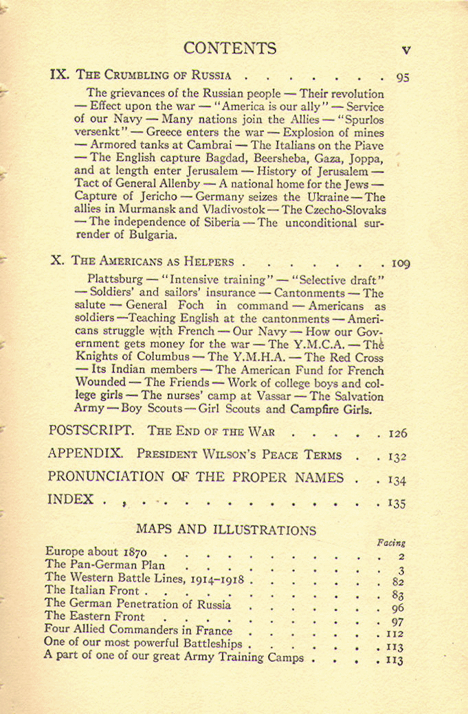 [Contents, Page 3 of 3] from Little Book of the War by E. M. Tappan