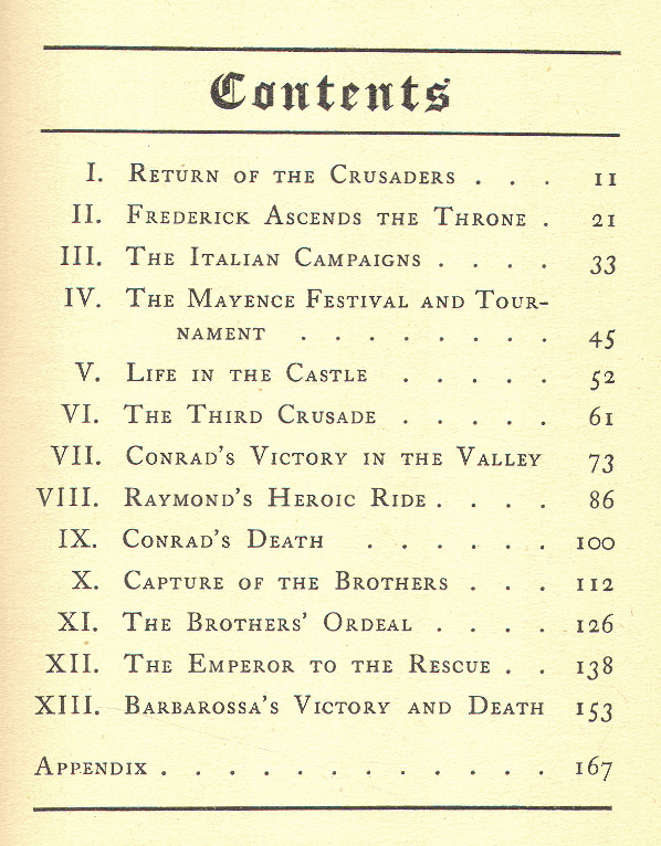 [Contents] from Barbarossa by George Upton