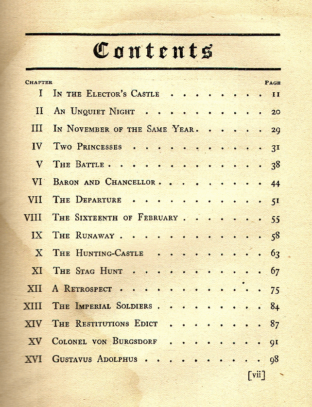 [Contents] from Youth of the Great Elector by George Upton