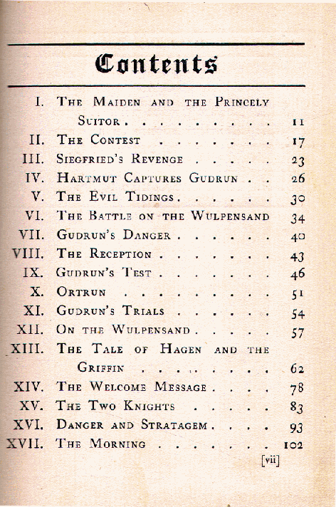 [Contents, page 1 of 2] from Gudrun by George Upton