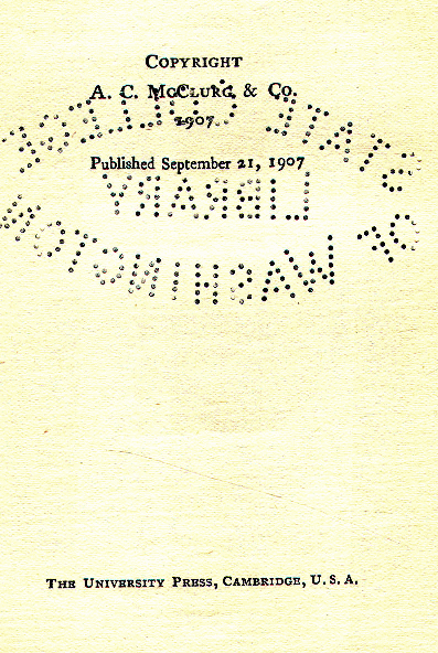 [Copyright Page] from Herman and Thusnelda by George Upton