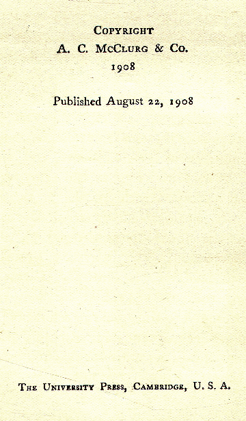 [Copyright Page] from Undine by George Upton