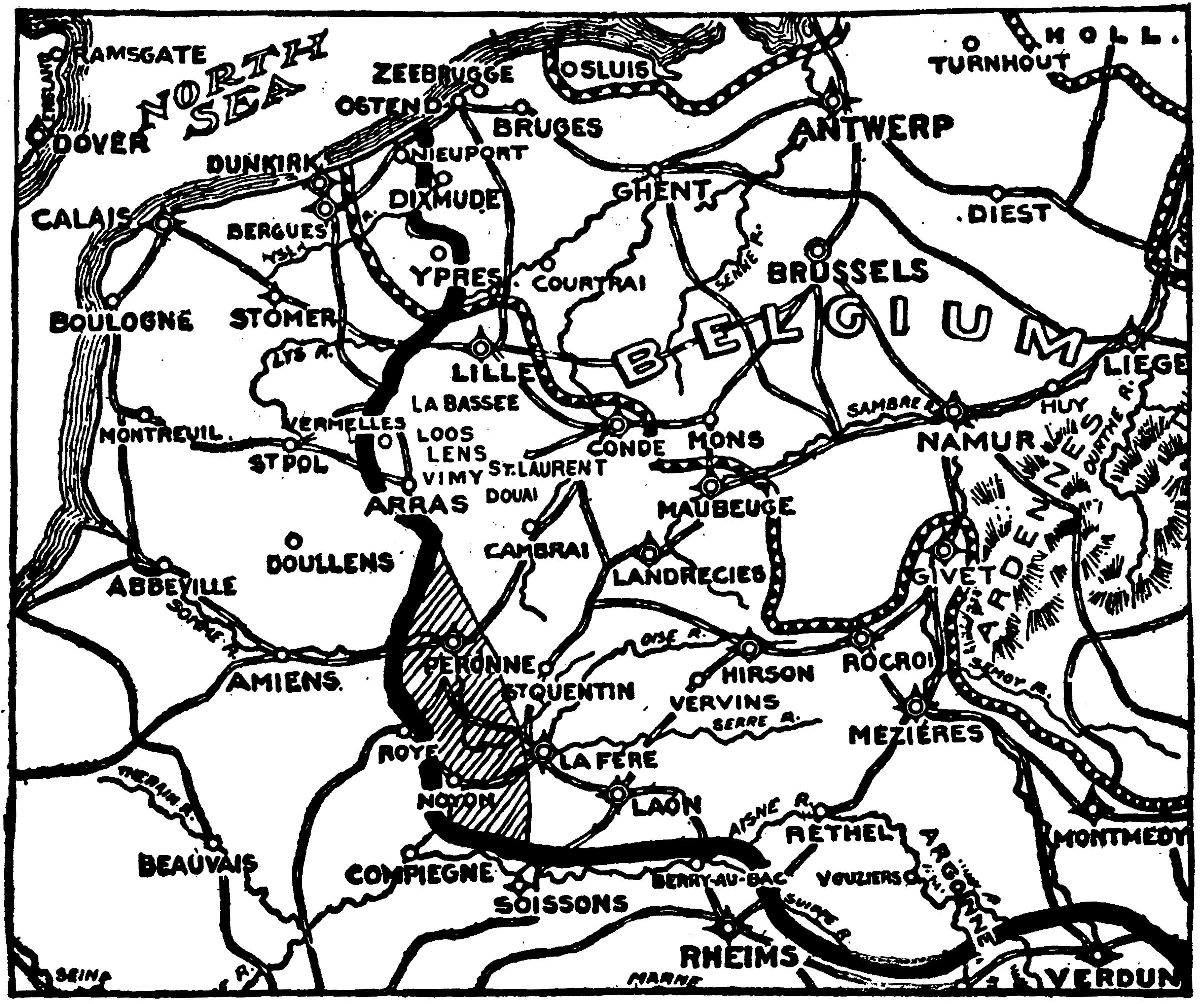 West Front and gains, 1917