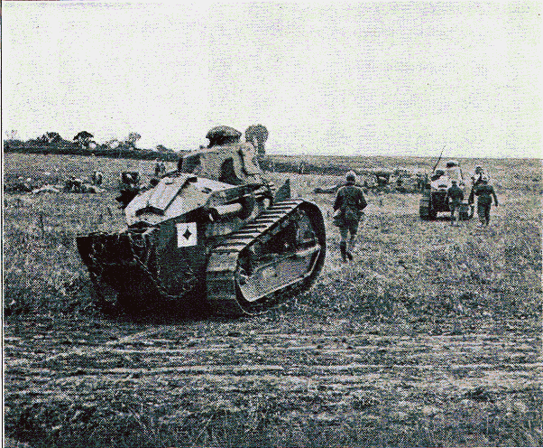 French tank attack