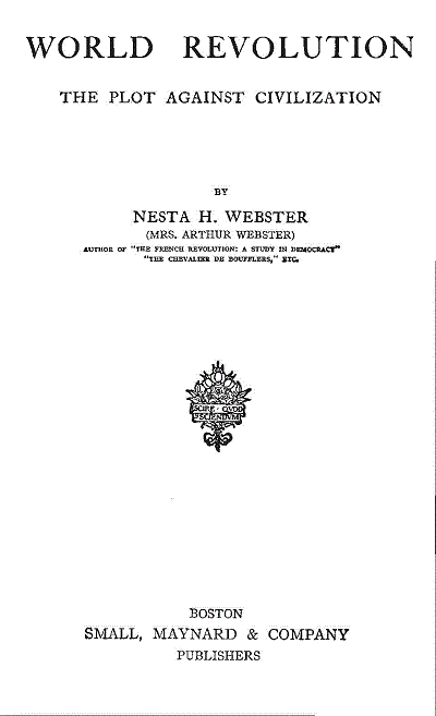 [Dedication] from World Revolution by Nesta Webster