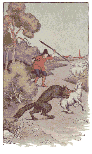 [Illustration] from Aesop for Children by Milo Winter