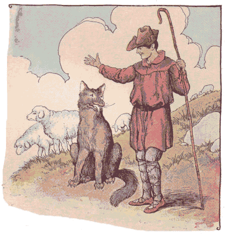 [Illustration] from Aesop for Children by Milo Winter