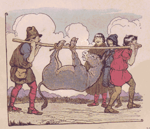 [Illustration] from Aesop for Children by Milo Winter