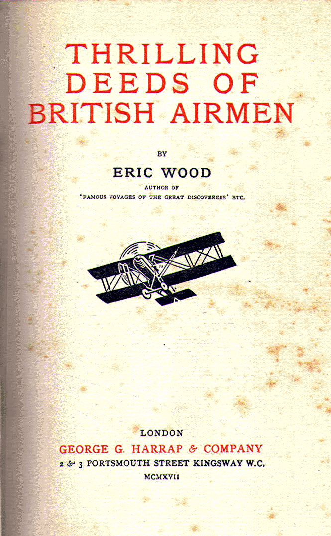 [Title Page] from Deeds of British Airmen by Eric Wood