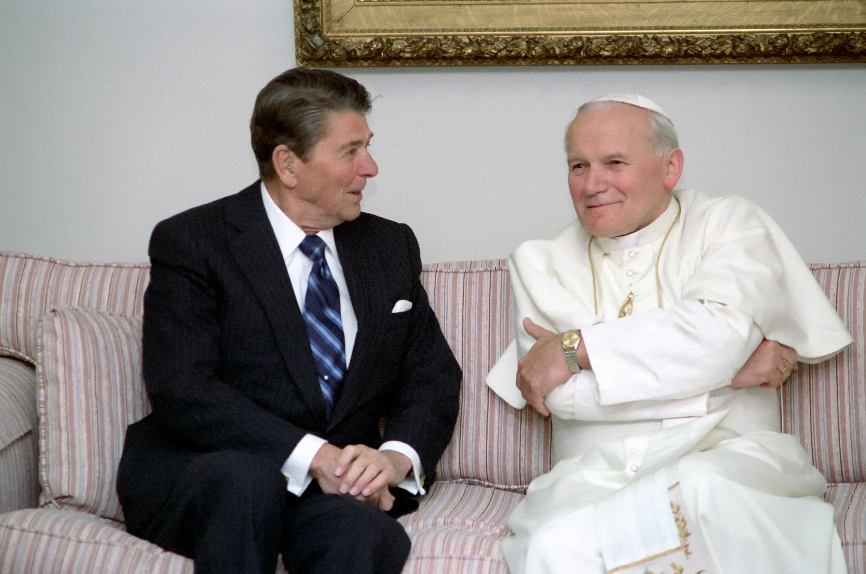 Image result for pope john paul ii + reagan