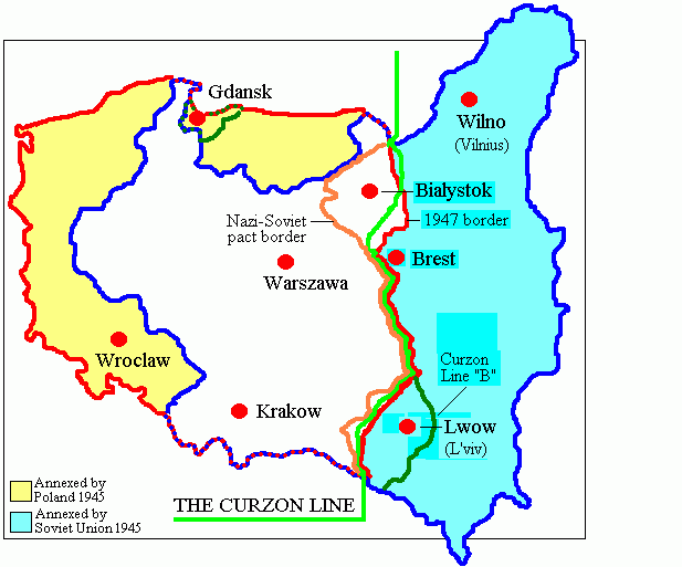Curzon Line, map enlargement