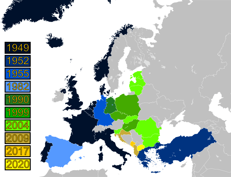 NATO expansion map