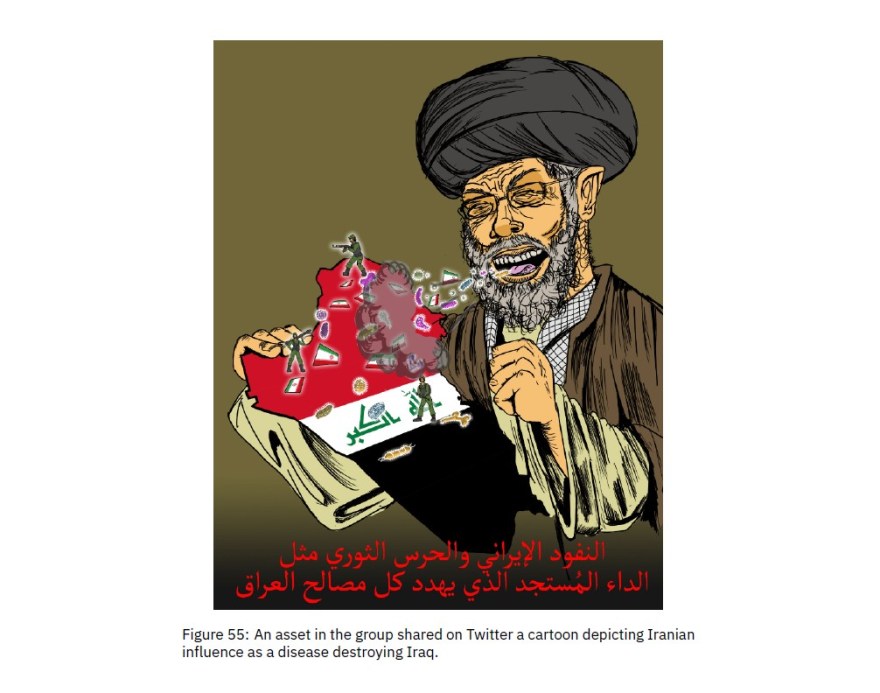 social media propaganda Iran Iraq disease
