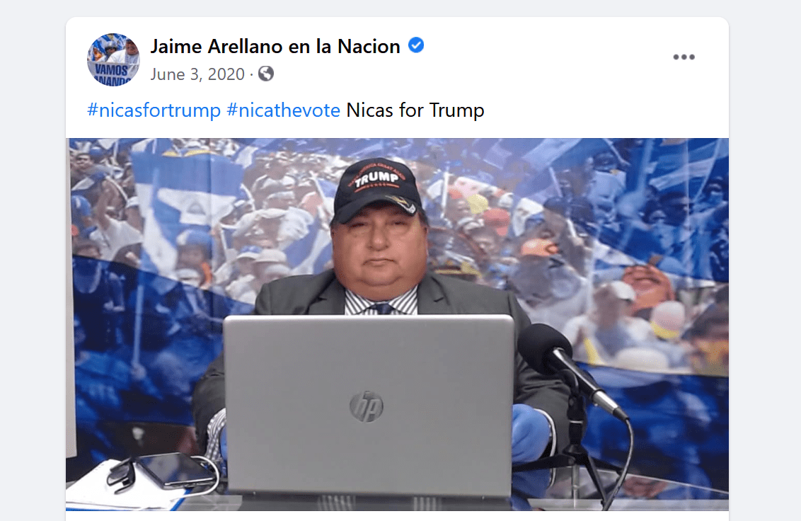 Jaime Arellano El Pinguino Trump gorra