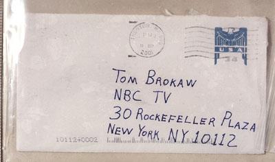 Amerithrax Investigation: Letter to Tom Brokaw