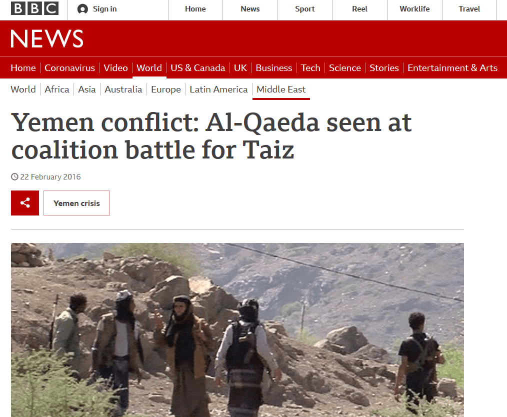 BBC Yemen al Qaeda coalition US Saudi