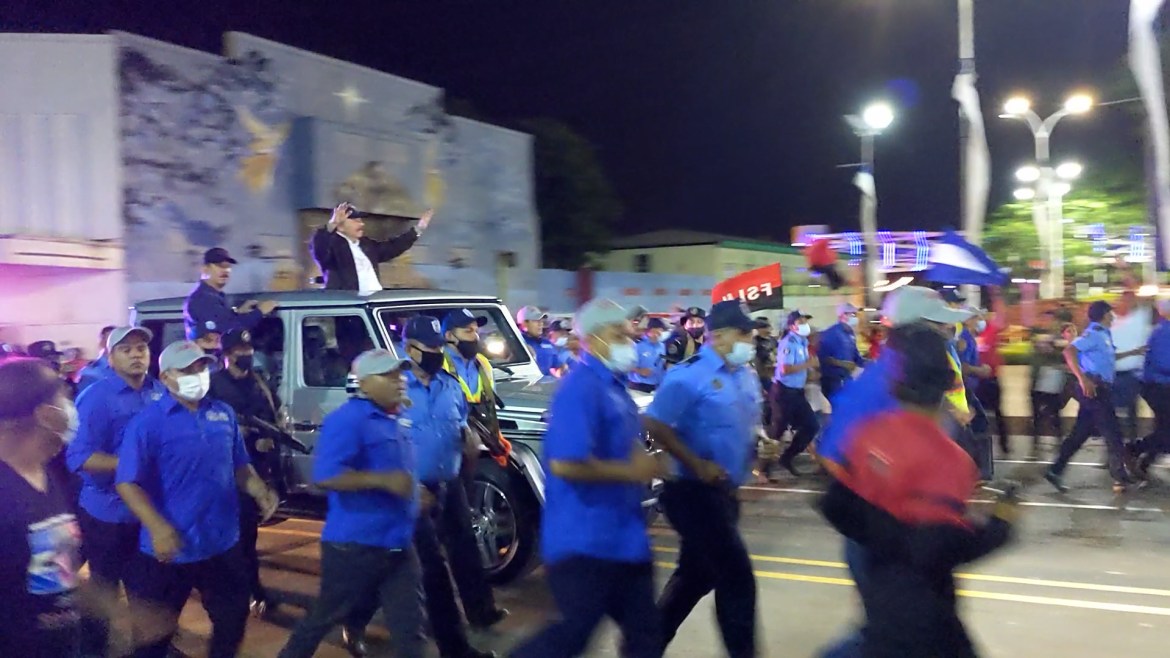 ortega car crowd july 19 2021 night