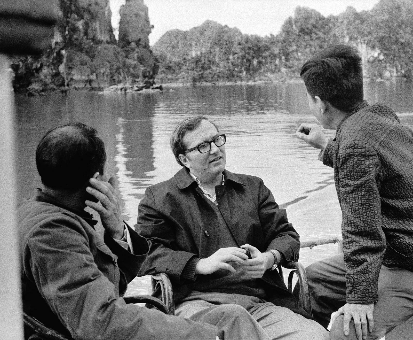 Hersh at work in North Vietnam in 1972 three years after he broke the massacre story.