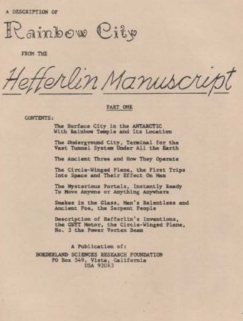 Aliens 1,Antarctica,Atlantis,Blavatsky, Helena,Buddhism 1,Byrd, Richard E.,Hinduism 2,Hollow Earth,Inca,Isis,Lemuria,Occultism 1,Rainbow City,Reincarnation 2,Ufology (UFOs)